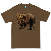 Cacao Grizzly Bear Premium Tee - HowdyJamesFarm