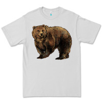 Dove Grey Grizzly Bear Premium Tee - HowdyJamesFarm