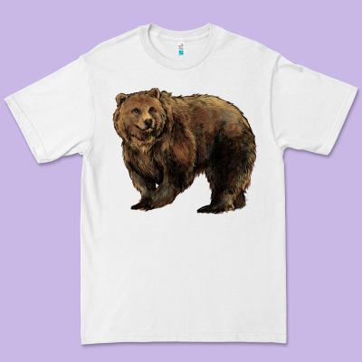 Grizzly Bear Premium Tee Designed By Howdyjamesfarm