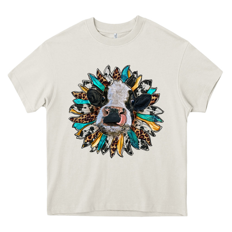 Baby Cow With Sunflower Heavy Core Tee by RanaPortraitStore | Teevron
