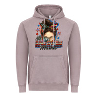 Vintage Zinc All American mama messy bun 4th of july Vintage Hoodie - FaDigitalArtStudio