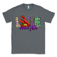 Charcoal Heather love crawfish mardi gras Classic Tee - CowGirlArtShop