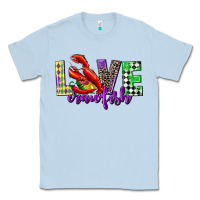 Dusty Blue love crawfish mardi gras Classic Tee - CowGirlArtShop