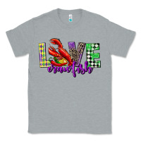 Heather Grey love crawfish mardi gras Classic Tee - CowGirlArtShop
