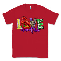 Red love crawfish mardi gras Classic Tee - CowGirlArtShop