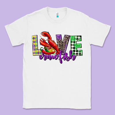 Love Crawfish Mardi Gras Classic Tee Designed By Cowgirlartshop