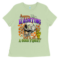 Matcha happy haunting and to all a good fright Ladies Tee - CowGirlArtShop