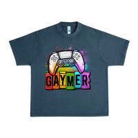 Midnight Navy gaymer lgbtq gaming Urban Heavy Tee - OliviaCreatesArt