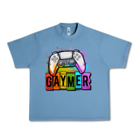 Pebble Blue gaymer lgbtq gaming Urban Heavy Tee - OliviaCreatesArt