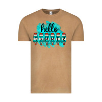 Vintage Camel Hello Summer Serape Turquoise Vintage Tee - CowCowDesign