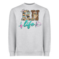 Heather Grey western nurse rn  life Heavyweight Sweatshirt - BarkalooDesign