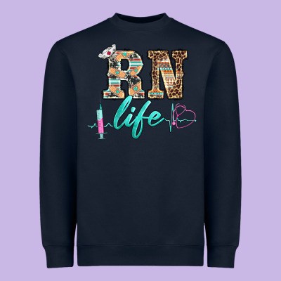 Western Nurse Rn  Life Heavyweight Sweatshirt Designed By Barkaloodesign