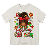 Cream santas favorite cat mom Heavy Core Tee - texasbilliewilder