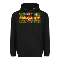 Black santa's helper with gifts Heavyweight Hoodie - AdoDesignShop