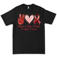Black Peace Love Cure Multiple Myeloma Cancer Premium Tee - Jasminsmagicworld