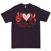 Plum Peace Love Cure Multiple Myeloma Cancer Premium Tee - Jasminsmagicworld