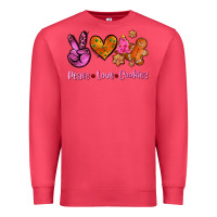 Cardinal peace love cookies Premium Sweatshirt - AdoDesignShop