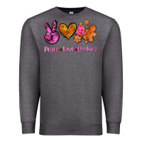 Charcoal Heather peace love cookies Premium Sweatshirt - AdoDesignShop