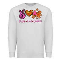 Dove Grey peace love cookies Premium Sweatshirt - AdoDesignShop