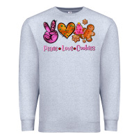 Heather Grey peace love cookies Premium Sweatshirt - AdoDesignShop