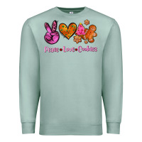 Seafoam peace love cookies Premium Sweatshirt - AdoDesignShop
