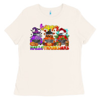 Bone happy hallothanksmas truck Ladies Tee - CowGirlArtShop