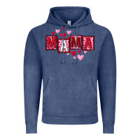 Vintage Denim Mother's Day mama hearts Vintage Hoodie - FaDigitalArtStudio