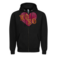 Black xoxo Zipper Hoodie - BarkalooDesign