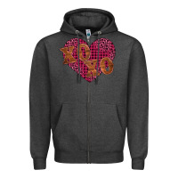 Charcoal Heather xoxo Zipper Hoodie - BarkalooDesign