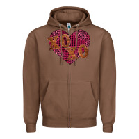 Chestnut xoxo Zipper Hoodie - BarkalooDesign