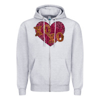 Heather Grey xoxo Zipper Hoodie - BarkalooDesign