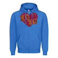 True Royal xoxo Zipper Hoodie - BarkalooDesign