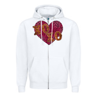 White xoxo Zipper Hoodie - BarkalooDesign