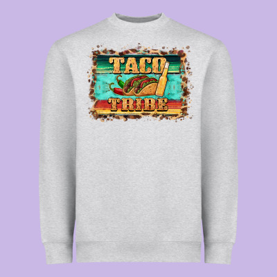 Taco Tribe Western Background Heavyweight Sweatshirt Designed By Barkaloodesign