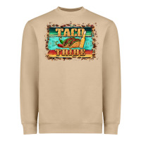 Mushroom taco tribe western background Heavyweight Sweatshirt - BarkalooDesign