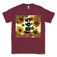 Burgundy juneteenth 1865 sunflowers Classic Tee - Artiststas