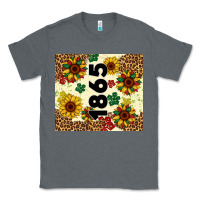 Charcoal Heather juneteenth 1865 sunflowers Classic Tee - Artiststas