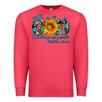 Cardinal with god all things are possible sunflower Premium Sweatshirt - AdoDesignShop