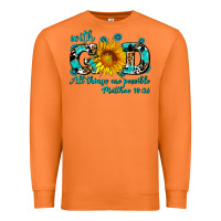 Carrot with god all things are possible sunflower Premium Sweatshirt - AdoDesignShop