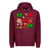 Burgundy Christmas teacher Premium Hoodie - CowhideDigitalArt