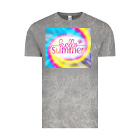 Cloud Rock Hello Summer Tie Dye Tumbler Vintage Tee - CowCowDesign