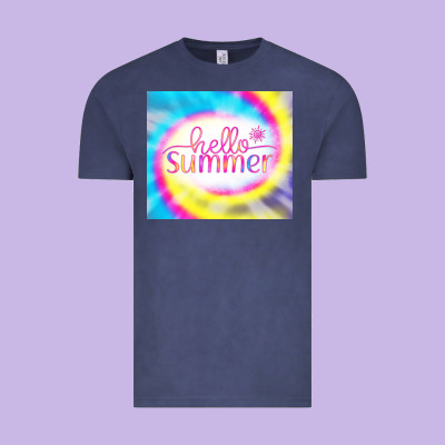 Hello Summer Tie Dye Tumbler Vintage Tee Designed By Cowcowdesign