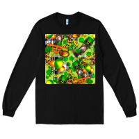 Black St. Patrick's Donkey With Shamrock Seamless Long Sleeve Tee - FaDigitalArtStudio