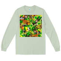 Matcha St. Patrick's Donkey With Shamrock Seamless Long Sleeve Tee - FaDigitalArtStudio