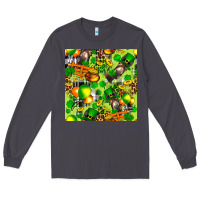 Smoke St. Patrick's Donkey With Shamrock Seamless Long Sleeve Tee - FaDigitalArtStudio