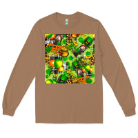 Toasted Coconut St. Patrick's Donkey With Shamrock Seamless Long Sleeve Tee - FaDigitalArtStudio