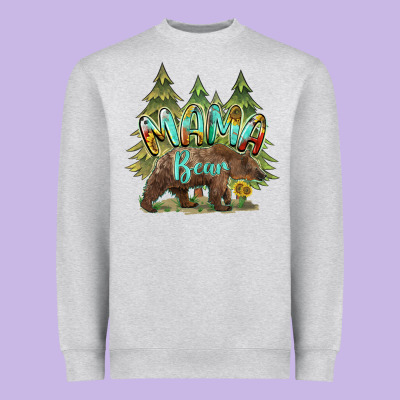 Mama Bear Trees Heavyweight Sweatshirt Designed By Barkaloodesign