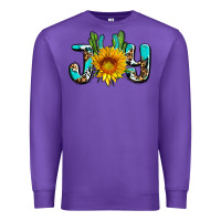 Purple joy with sunflower and cactus ado Premium Sweatshirt - AdoDesignShop