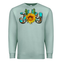 Seafoam joy with sunflower and cactus ado Premium Sweatshirt - AdoDesignShop