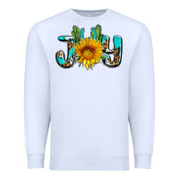 White joy with sunflower and cactus ado Premium Sweatshirt - AdoDesignShop